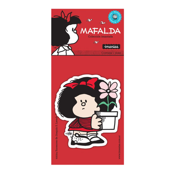 Imanias Mafalda Flower Magnet Collection, 7 cm x 7 cm (2.75' x 2.75') – Argentinian Fridge Magnet
