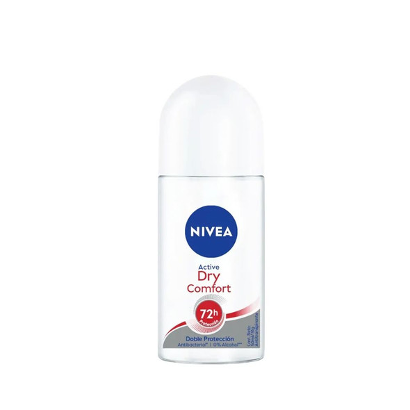 Nivea Active Dry Comfort Antiperspirant Roll-On, 72H Protection, Alcohol-Free, 50 ml / 1.69 oz