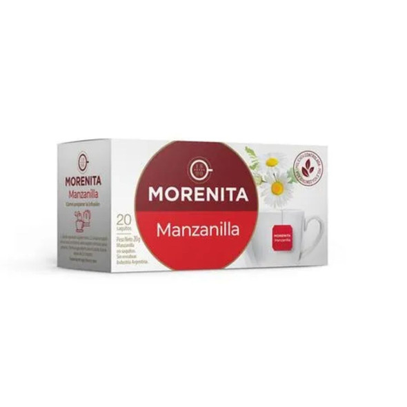 La Morenita Té de Manzanilla Chamomile Herbal Tea Bags (box of 20 bags)