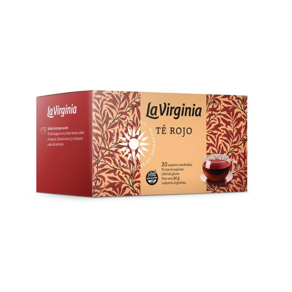 La Virginia Té Rojo Red Tea, Gluten-Free (box of 20 tea bags)