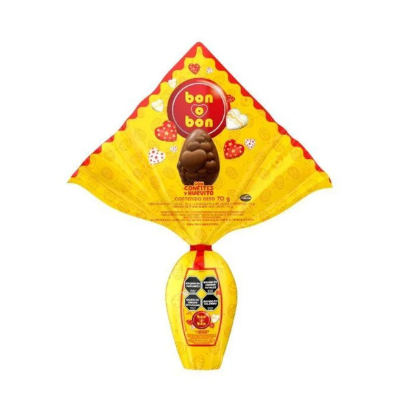 Bon o Bon Milk Chocolate Easter Egg with Candies & Mini Eggs, 70 g / 2.46 oz