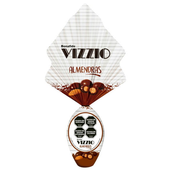 Bonafide Vizzio Easter Egg with Almonds, Milk Chocolate Huevo de Pascua  con Almendras y Chocolate con Leche, 167 g / 5.9 oz