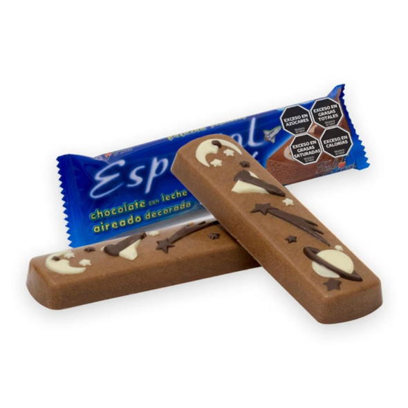 Felfort Espacial Bubbly Milk Chocolate Aireado & Decorado, 480 g / 1.06 lb (20 Count)