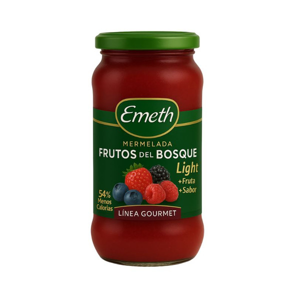 Emeth Diet Forest Fruit Jam Light Mermelada de Frutos del Bosque Sin T.A.C.C, 390 g / 13.8 oz