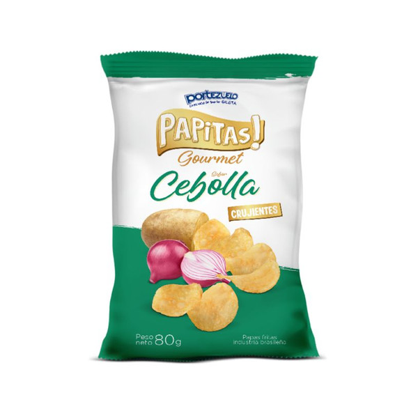 Portezuelo Gourmet Onion-Flavored Potato Chips Papitas con Cebolla Crujientes, 80 g / 2.8 oz