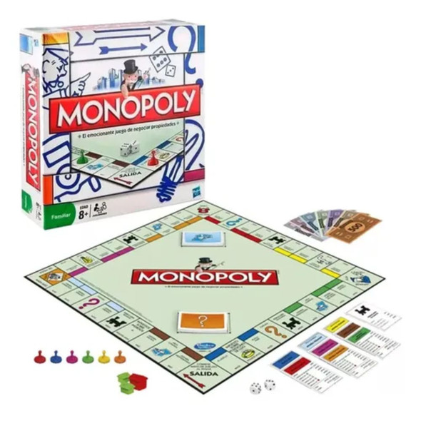 Monopoly Popular Family Board Game - Classic Game Spanish Edition by Hasbro