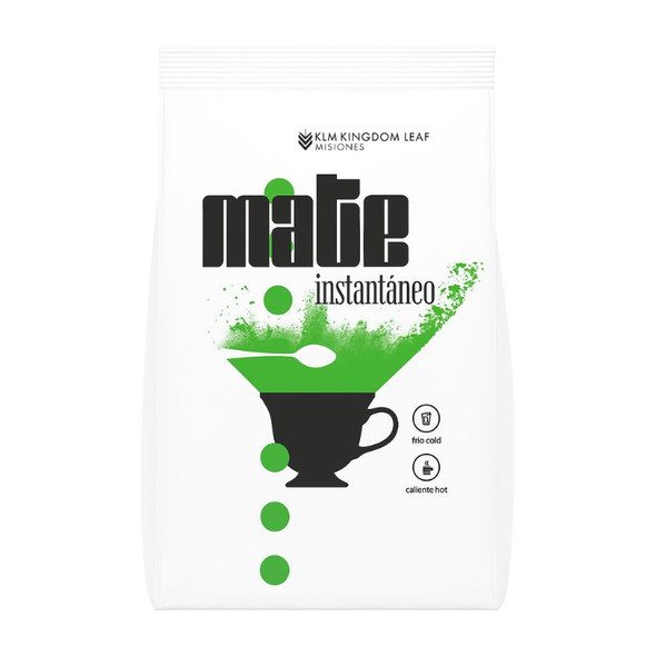Kingdom Leaf Misiones Instant Mate Powder, Hot or Cold Dissolution Mate Instantáneo -  Gluten-Free, 100 g / 3.5 oz