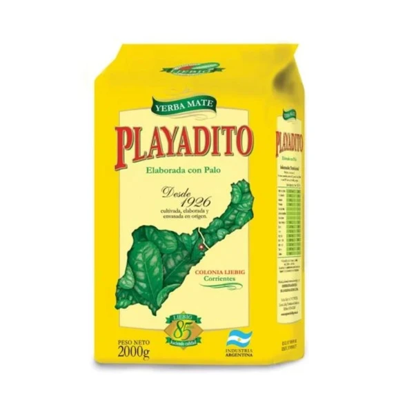 Playadito Yerba Mate Traditional with Stems, 2 kg / 4.41 lb