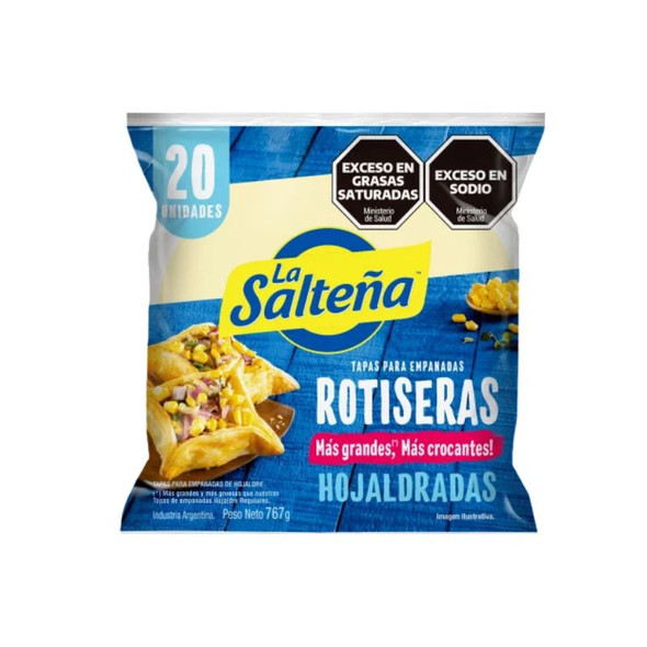 La Salteña Empanada Dough Discs Tapas Rotiseras Hojaldradas Masa Para Empanadas Hojaldradas, 767 g / 27 oz (3 Packs x 20 Discs, 60 Total Discs)