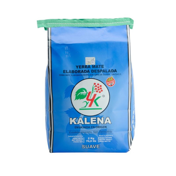 Kalena Agroecologic Yerba Mate Despalada Suave Wholesale Bulk Pack, 2 kg / 4.4 b ea (5 count per pack)
