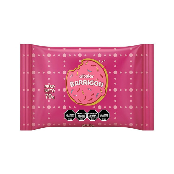 Barrigón Dulce de Leche Alfajor with Pastry Coating, 70 g / 2.46 oz (box of 10)