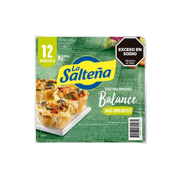La Salteña Empanada Dough Balance Oven-Ready Extra Crispy, 330 g / 11.64 oz (6 packs x 12 discs, 72 discs)