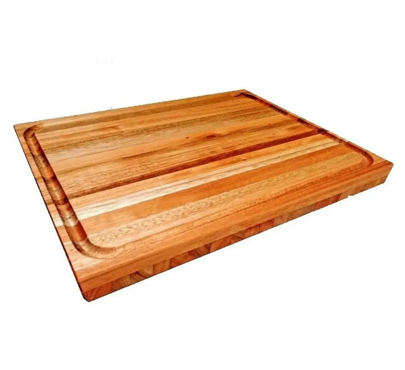 Plato de Madera Rectangular Algarrobo Wooden Plate for BBQ, 30 cm / 11.8" x 20 cm / 7.87"