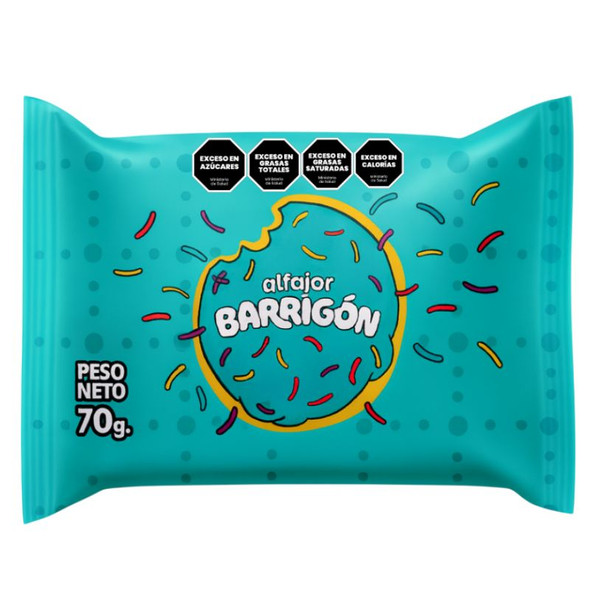 Barrigón Alfajor with Dulce de Leche Coated in White Chocolate, 70 g / 2.46 oz (box of 10)