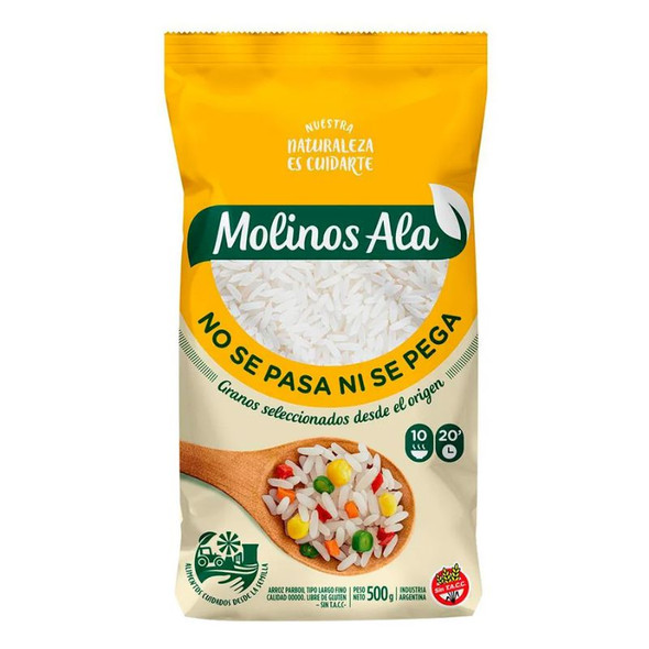 Molinos Ala Rice No Se Pasa ni Se Pega, 500 g / 17.64 oz