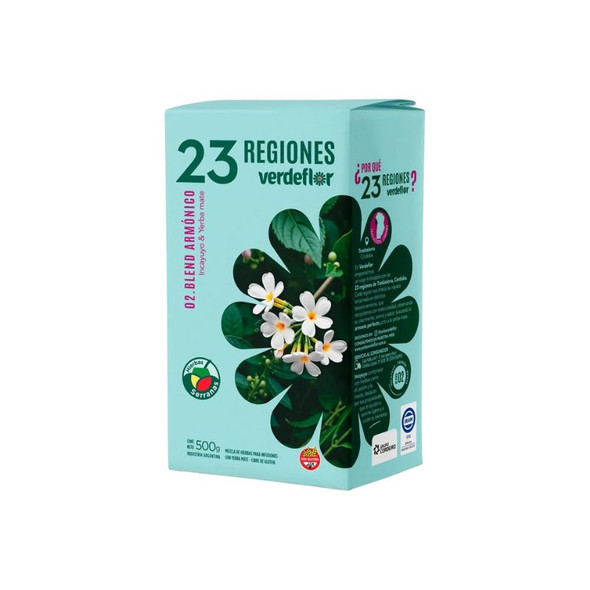 Verdeflor Regiones Incayuyo Herbal Tea & Yerba Mate Blend - Balanced, 500 g / 1.1 lb