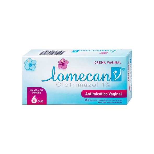 Lomecan Antimicótico Vaginal Cream for Candidiasis Treatment, 35 g / 1.23 oz