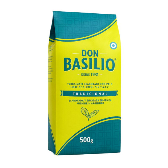 Don Basilio Yerba Mate Traditional Style, 500 g / 17.64 oz