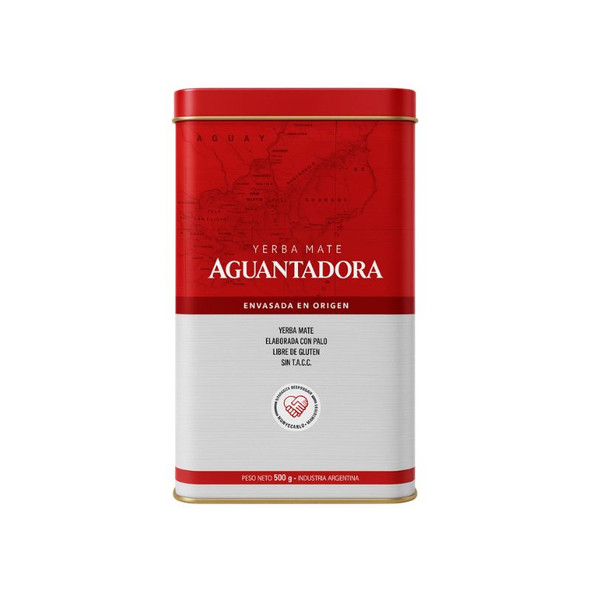 Aguantadora Metal Yerbera Tin, 500 g / 17.64 oz Capacity