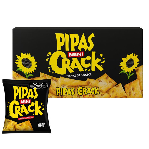 Pipas Mini Crack Sunflower Seed Sticks, 600 g / 21.16 oz (box of 12)
