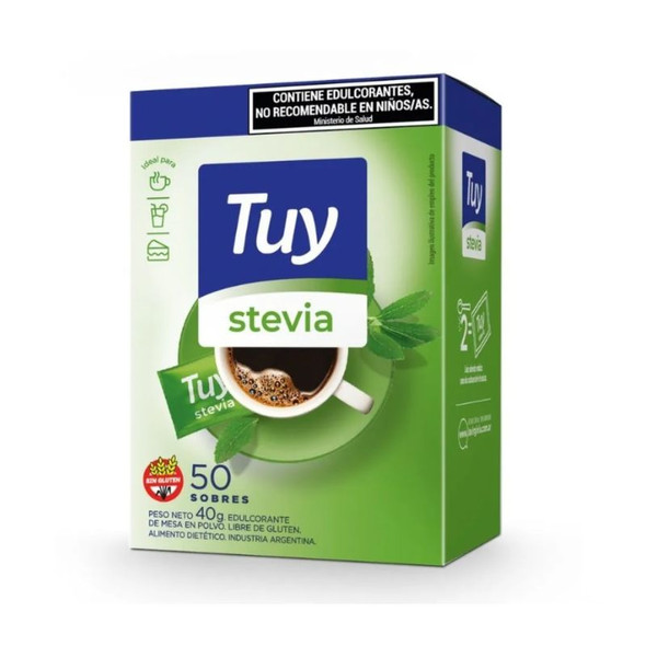 Tuy Sweetener with Stevia, 40 g / 1.41 oz (box of 50)