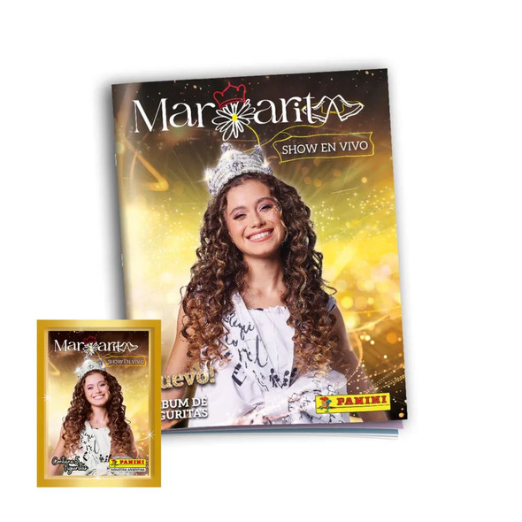 Official Panini Margarita Live En Vivo Sticker Album + 5 Stickers, 2025 Edition, Collectible Figurine Album for Kids and Adults