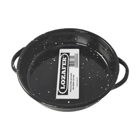 Lozafer Enamelled Steel Provoleta Pan with Handles - Traditional Argentine Grill Dish