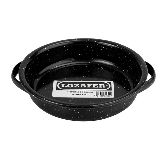 Lozafer Enamelled Steel Provoleta Pan with Handles - Traditional Argentine Grill Dish