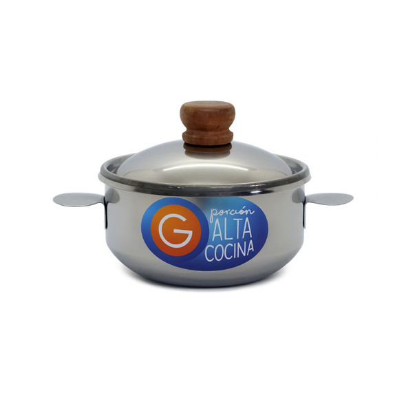 Guadix Stainless Steel Sugar Bowl with Wooden Details Azucarera - 9 cm Diameter