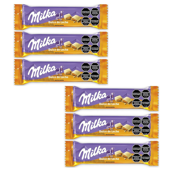 Milka White Chocolate Bar Filled with Dulce de Leche, 29 g / 1 oz ea (pack of 6 bars)