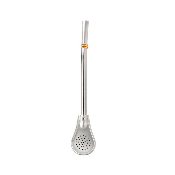 Stainless Steel Flat Spoon Bombilla for Yerba Mate - Durable & Reusable