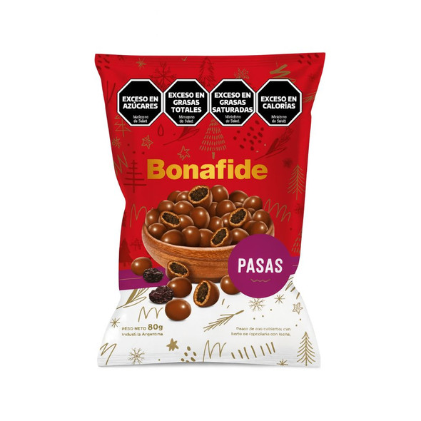 Bonafide Chocolate-Covered Raisins, 80 g / 2.82 oz (pack of 3)