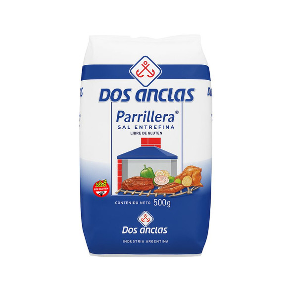 Dos Anclas Parrillera Coarse Salt, 500 g / 1.1 lb bag