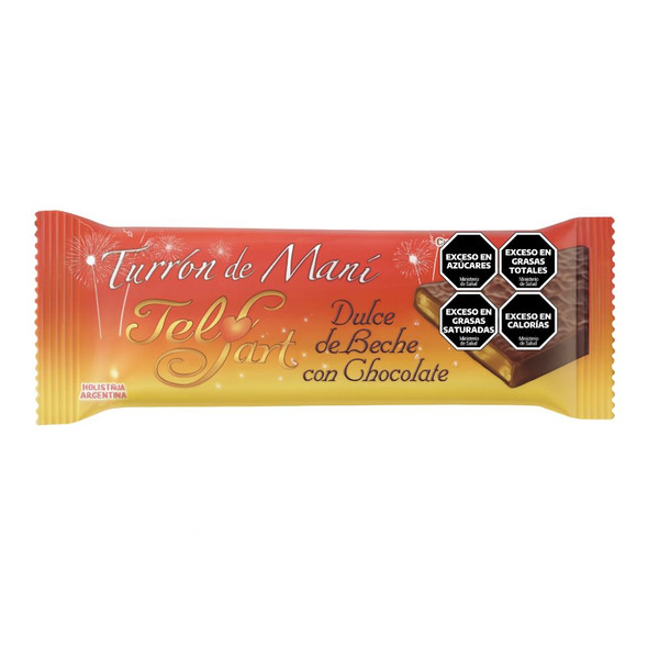 Felfort Chocolate & Dulce de Leche Peanut Nougat Torrone, 100 g / 3.52 oz bar