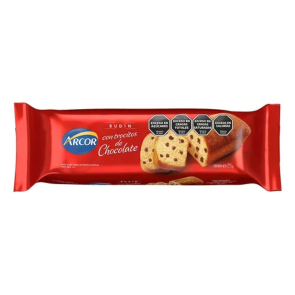 Arcor Budín Pound Cake with Chocolate Chips, 215 g / 7.6 oz