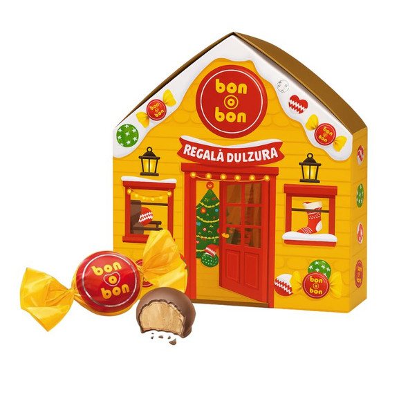 Bon o Bon Christmas House with Chocolate Candies, 105 g / 3.70 oz (pack of 7)