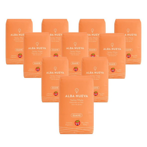 Alba Nueva Yerba Mate Suave, 500 g / 17.64 oz (10 count)