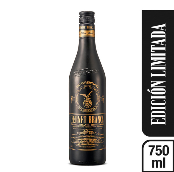 Fernet Branca 180 Years Special Edition Bitter Amaro Herbal Infusion Liqueur Authentic Italian Recipe Collector’s Limited Bottle (750 ml / 25.4 oz)