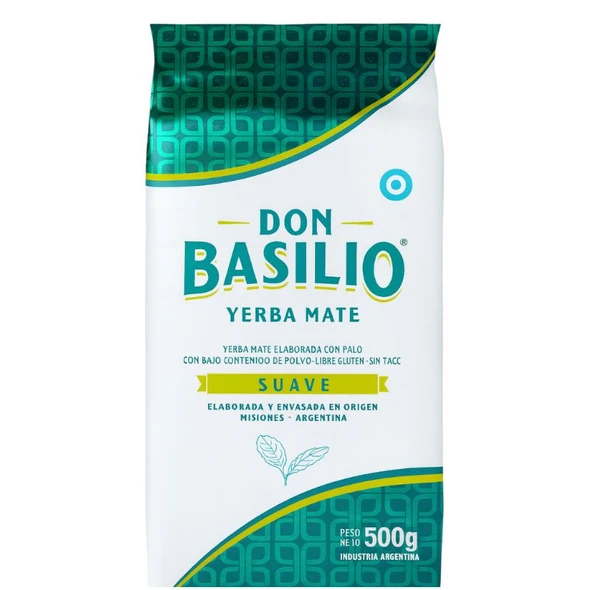 Don Basilio Suave Yerba Mate, 500 g / 17.64 oz