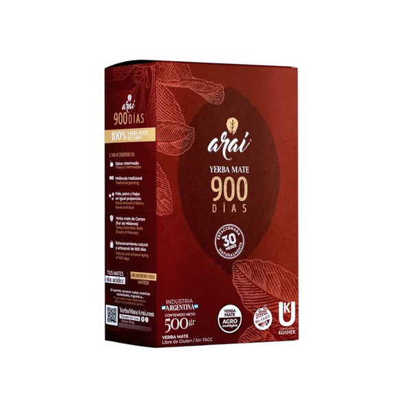 Arai Yerba Mate 900 Días, 500 g / 17.64 oz