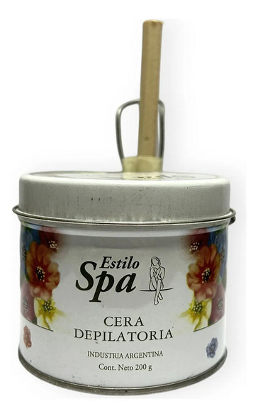 Estilo Spa Cera Depilatoria En Lata, Hair Removal Canned Wax with Aloe Vera for Sensitive Skin, 200 g / 7 oz