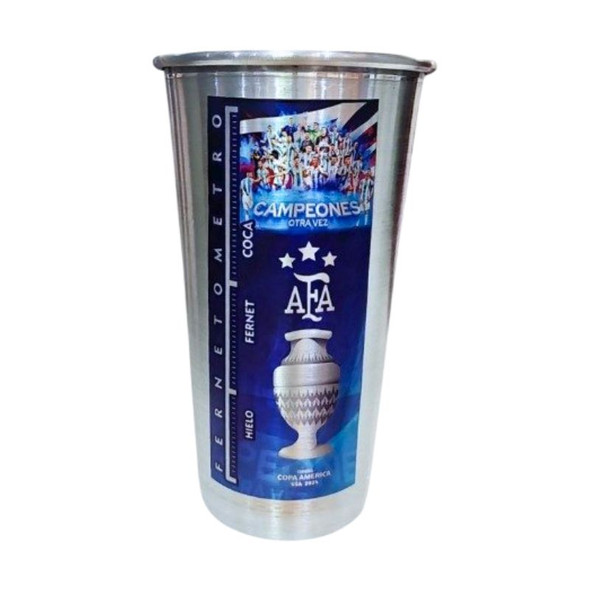 The Hincha House Large Cup AFA Copa América Champion Fernetometer Measuring Jug, 1 L / 33.8 fl oz Capacity