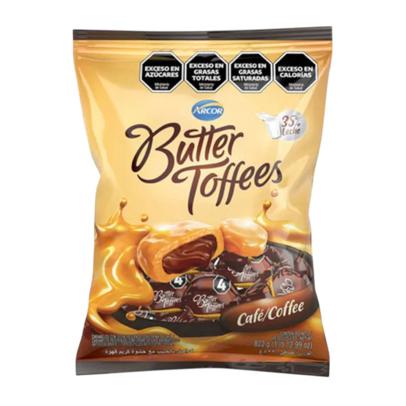 Butter Toffees Soft Buttery Caramel Candies Filled with Coffee Cream Party Bag, 822 g / 1.8 lb bag