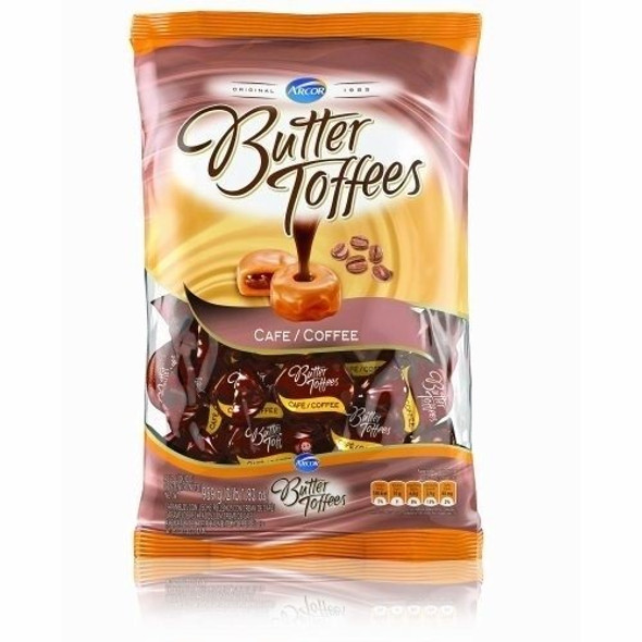 Butter Toffees Soft Buttery Caramel Candies Filled with Coffee Cream Party Bag, 822 g / 1.8 lb bag