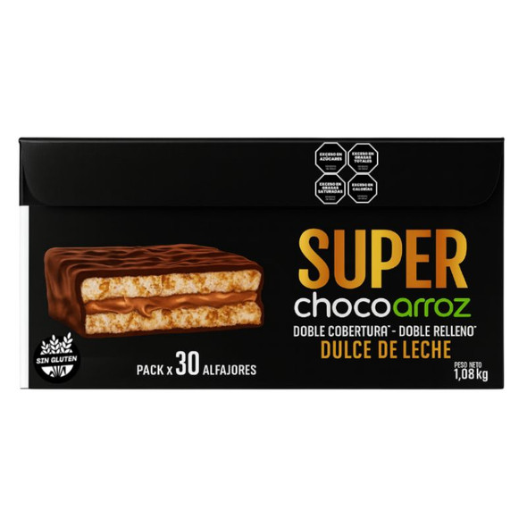 Chocoarroz Alfajor Super Dulce de Leche, 36 g / 1.26 oz (box of 30)