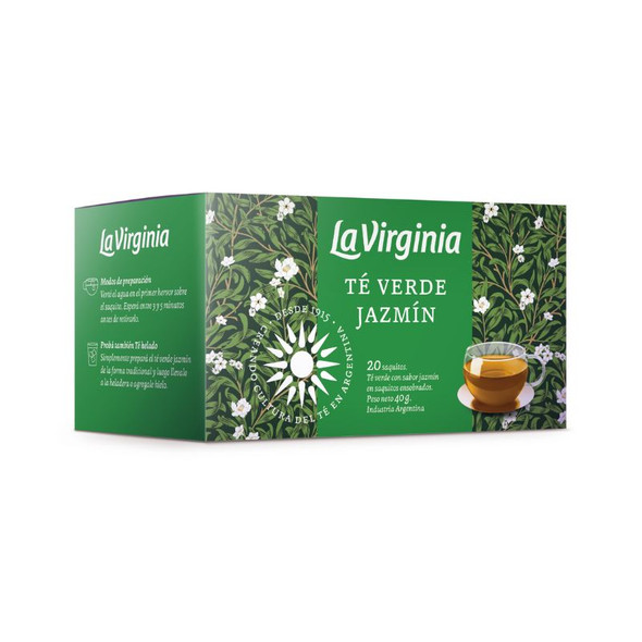 La Virginia Green Tea with Jasmine, 40 g / 1.41 oz (box of 20)