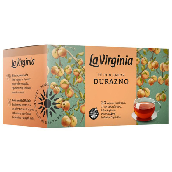 La Virginia Peach-Flavored Tea, 40 g / 1.41 oz (box of 20)