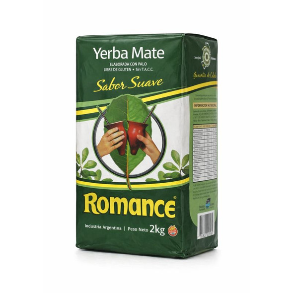 Romance Yerba Mate Suave Elaborada con Palo, 2 kg / 4.41 lb