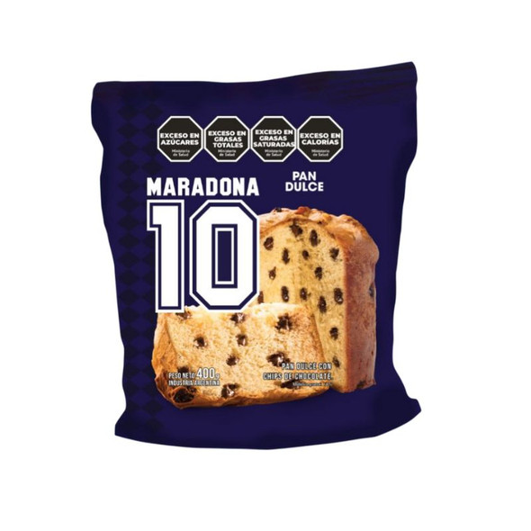 Maradona 10 Pan Dulce with Chocolate Chips, 400 g / 14.11 oz Maradona 10 Pan Dulce with Chocolate Chips, 400 g / 14.11 oz