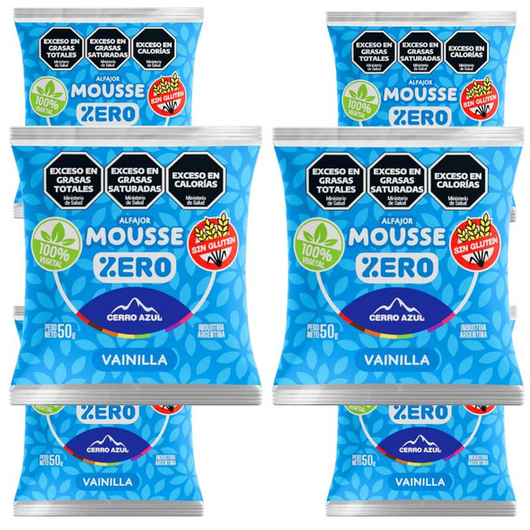 Cerro Azul Alfajor Vegano Vanilla Mousse Zero, 50 g / 1.76 oz (pack of 6) Cerro Azul Alfajor Vegano Vanilla Mousse Zero, 50 g / 1.76 oz (pack of 6)